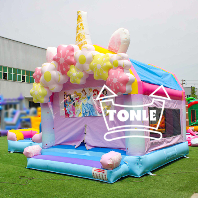 China factory Disney Princess bouncy castle water slide combo