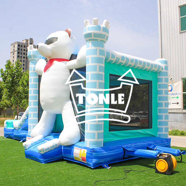 cool polar bear inflatable ice castle water slide combo
