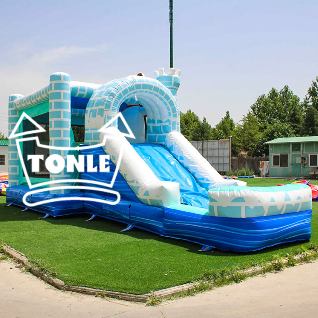cool polar bear inflatable ice castle water slide combo