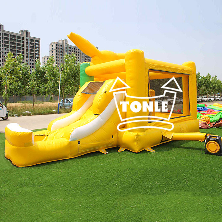 Pikachu cartoon inflatable water slide combo