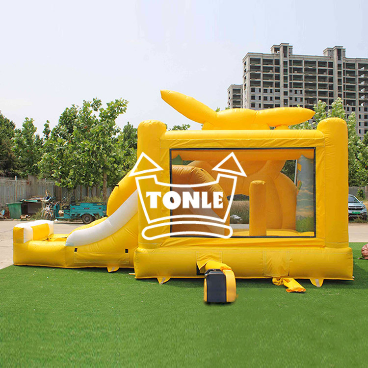 Pikachu cartoon inflatable water slide combo