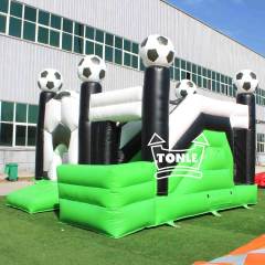 football bounce house soccer bouncy castle with slide