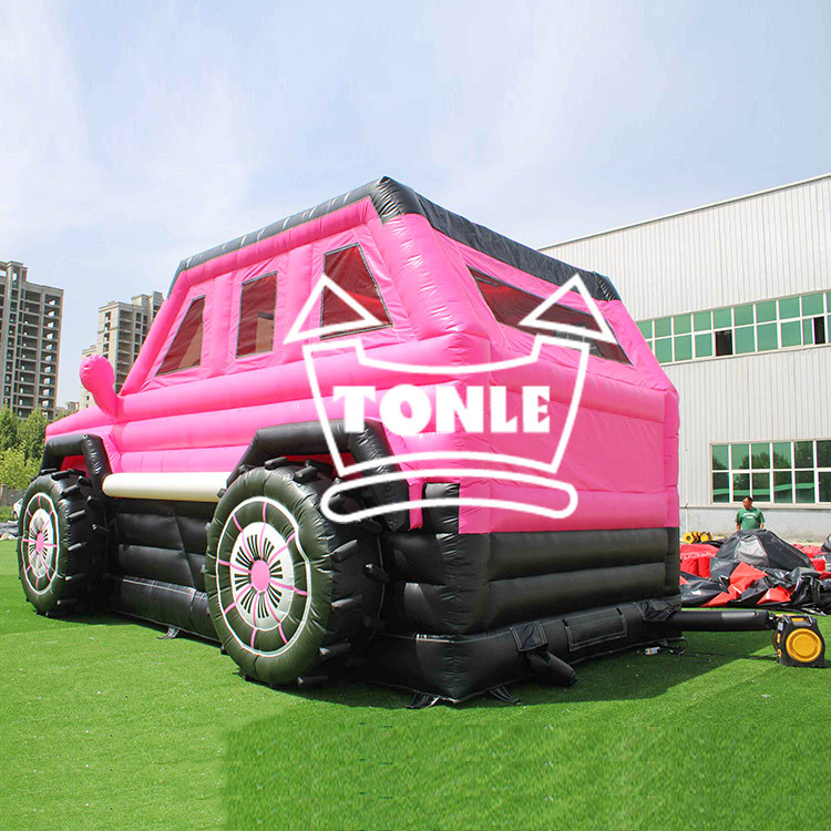 Jeep inflatable bounce jump slide combo