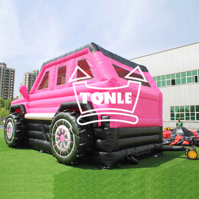 Jeep inflatable bounce jump slide combo