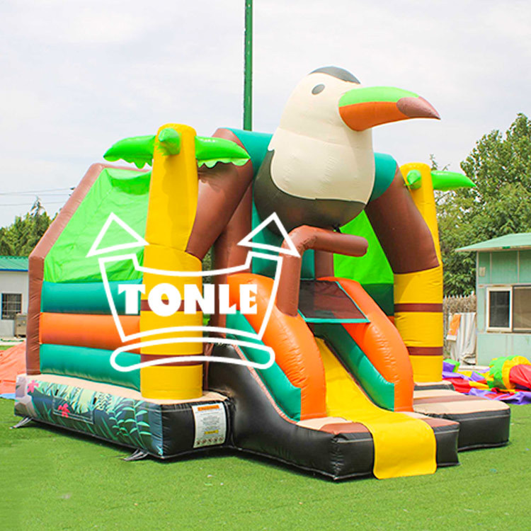 Woodpecker inflatable bouncing castle with slide for sale