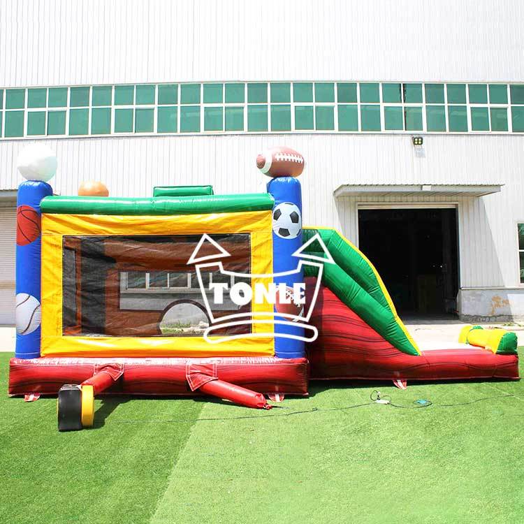 4 in1 Inflatable sports bounce house slide combo