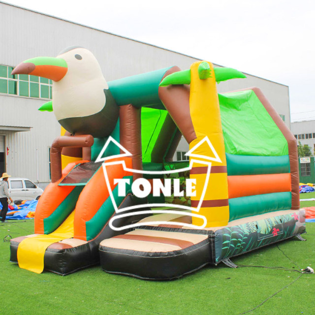 Woodpecker inflatable bouncing castle with slide for sale