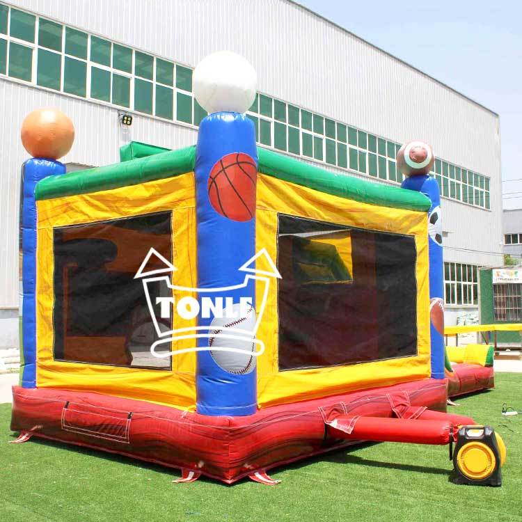 4 in1 Inflatable sports bounce house slide combo