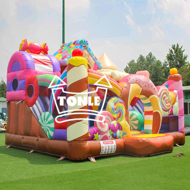 Factory Customized Candy Inflatable Jumping Castle Slide