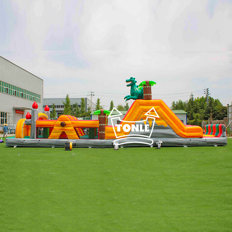 Volcano Dinosaur Commercial Grade Inflatable Obstacle Course
