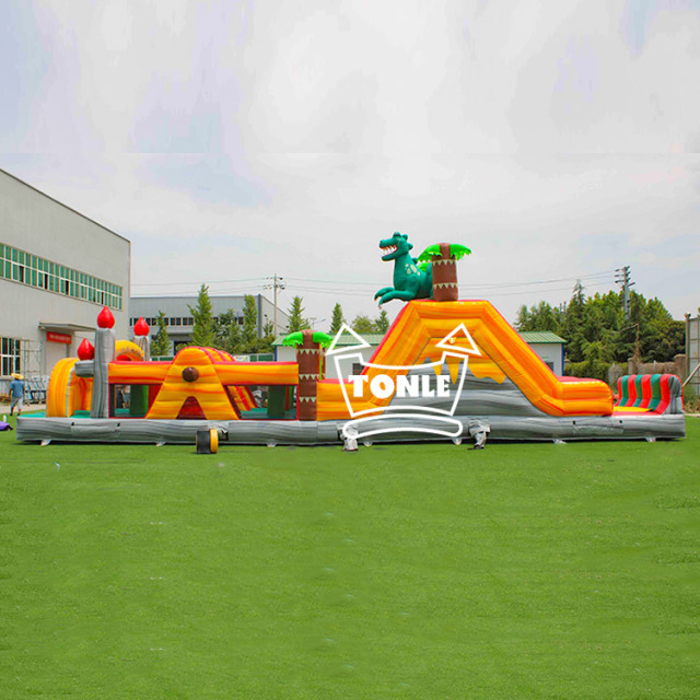 Volcano Dinosaur Commercial Grade Inflatable Obstacle Course