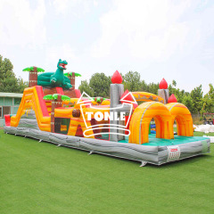Volcano Dinosaur Commercial Grade Inflatable Obstacle Course