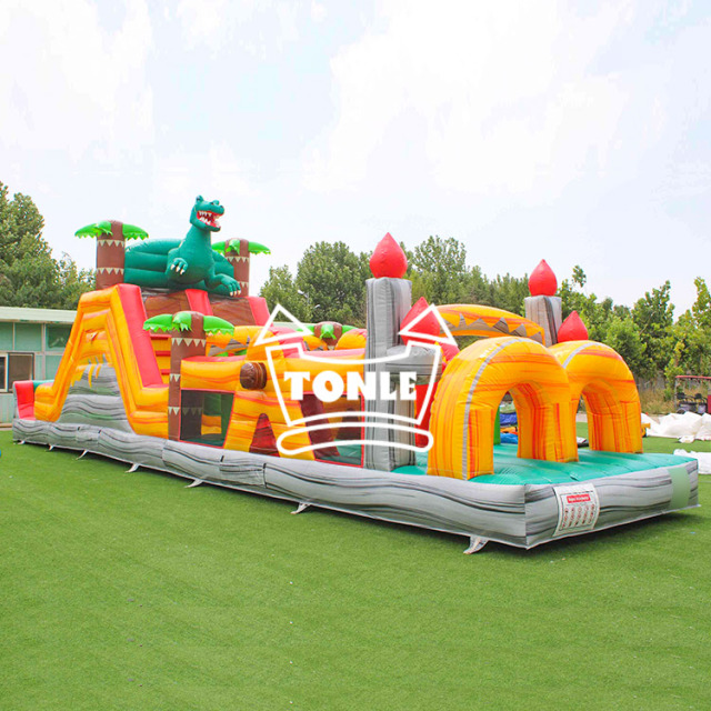 Volcano Dinosaur Commercial Grade Inflatable Obstacle Course