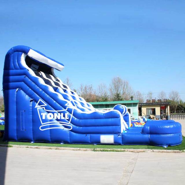 Wholesale Commercial Inflatable Water Slide blue wave slide