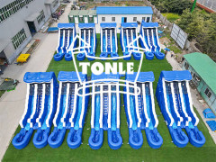 Wholesale Commercial Inflatable Water Slide blue wave slide