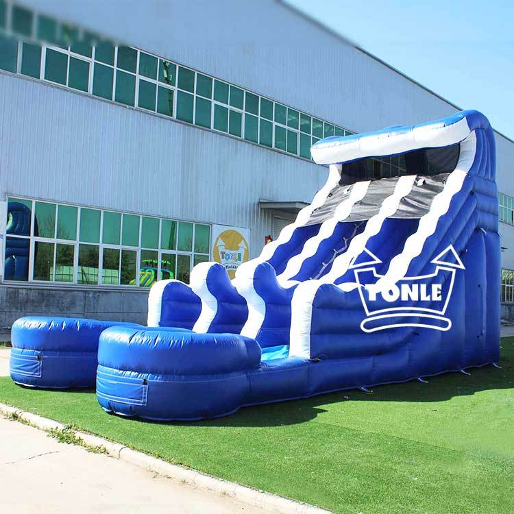 Wholesale Commercial Inflatable Water Slide blue wave slide