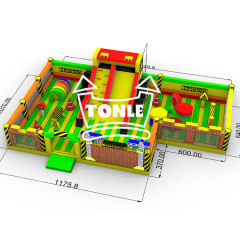 Customised irregular large outdoor inflatable theme park