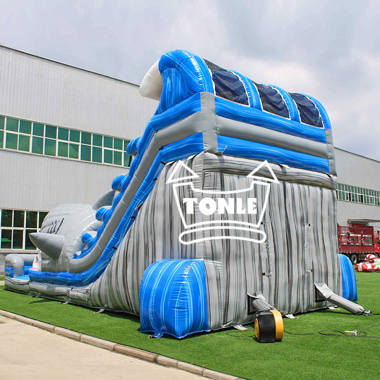 Factory Customized Commercial Ocean Shark Inflatable Water Slide
