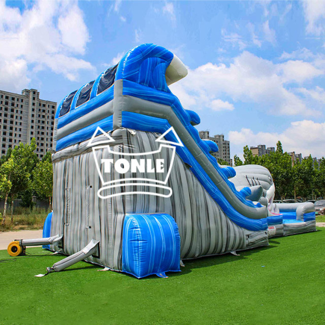 Factory Customized Commercial Ocean Shark Inflatable Water Slide
