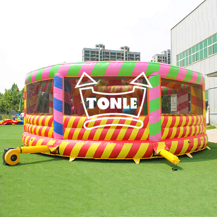 sweet candy inflatable bounce house combo toddler town