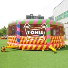 sweet candy inflatable bounce house combo toddler town