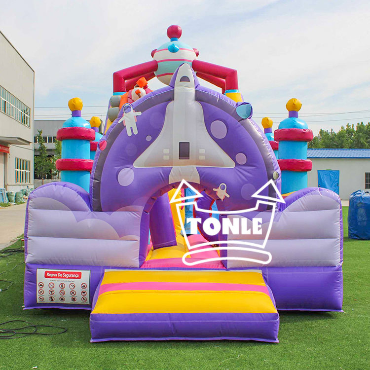 Best quality spaceship inflatable slide for sale