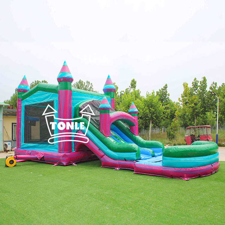 Wet & Dry Inflatable Moonwalk bounce castle slide Combo