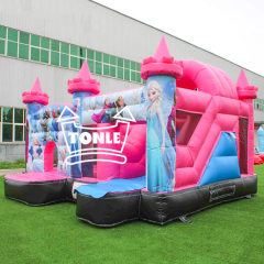 Frozen Princess Inflatable Jumping Castle Slide For Sale