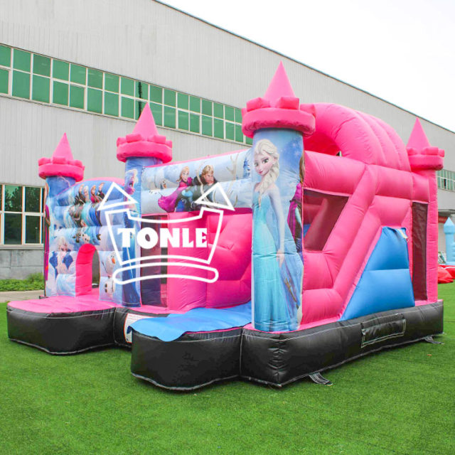 Frozen Princess Inflatable Jumping Castle Slide For Sale