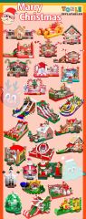 Christmas House Gingerbread Man bouncy castle Inflatable Jumper