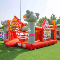 Circus kids inflatable Toddler town small fun city for sale
