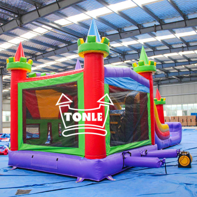 4 in 1 Classic Commercial Inflatable bounce house moonwalk combo