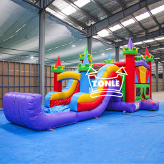 4 in 1 Classic Commercial Inflatable bounce house moonwalk combo