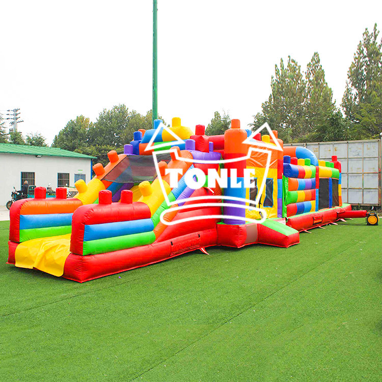 Custom Quality PVC Legos Inflatable Obstacle Course