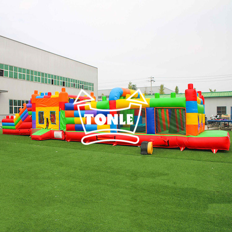 Custom Quality PVC Legos Inflatable Obstacle Course