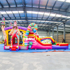 4 in 1 Commercial High quality inflatable candy bounce house combo