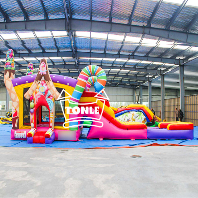 4 in 1 Commercial High quality inflatable candy bounce house combo