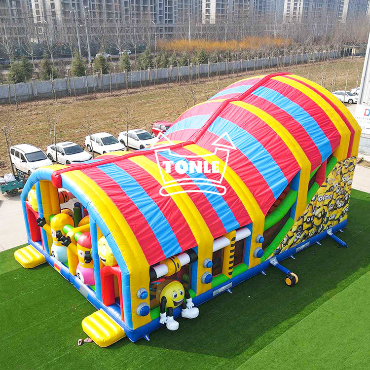 Highest quality PVC Minion kids Adult Inflatable Slide Playground