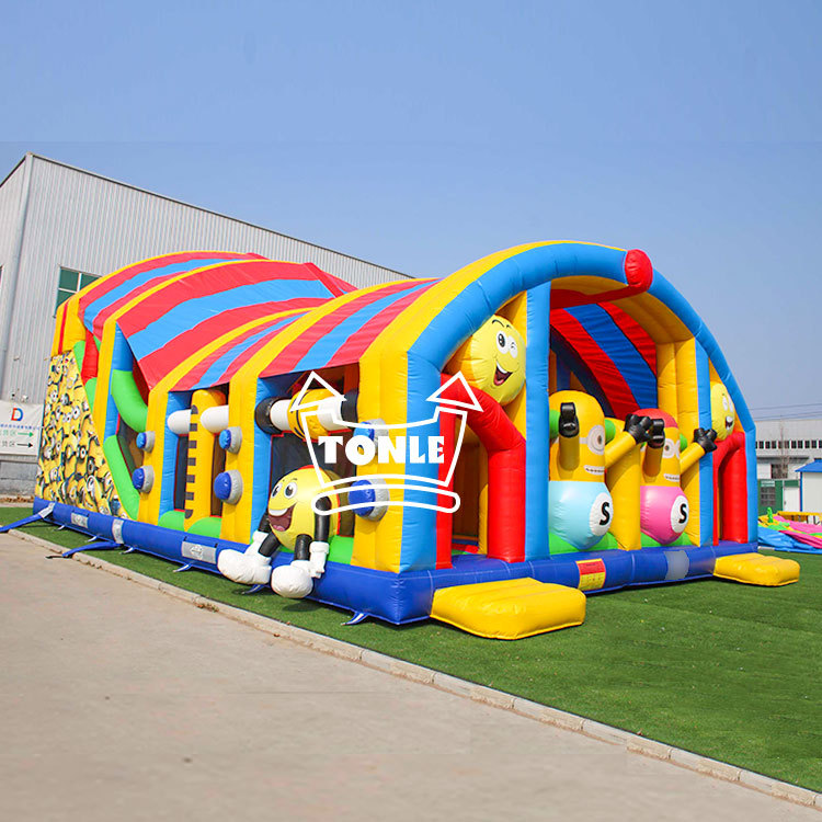 Highest quality PVC Minion kids Adult Inflatable Slide Playground