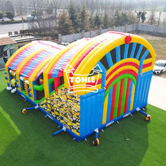 Highest quality PVC Minion kids Adult Inflatable Slide Playground
