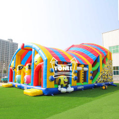 Highest quality PVC Minion kids Adult Inflatable Slide Playground