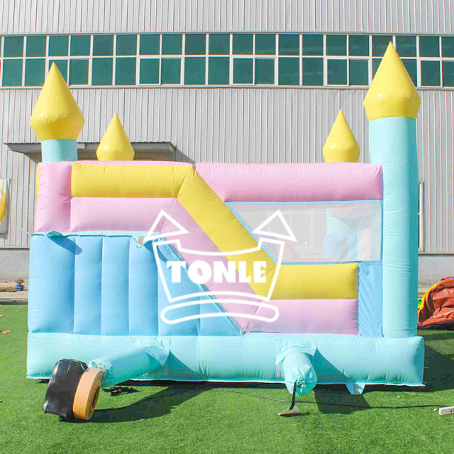 13ft colorful bouncy castle with slide kids fun house