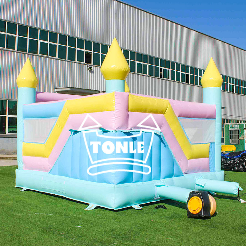 13ft colorful bouncy castle with slide kids fun house