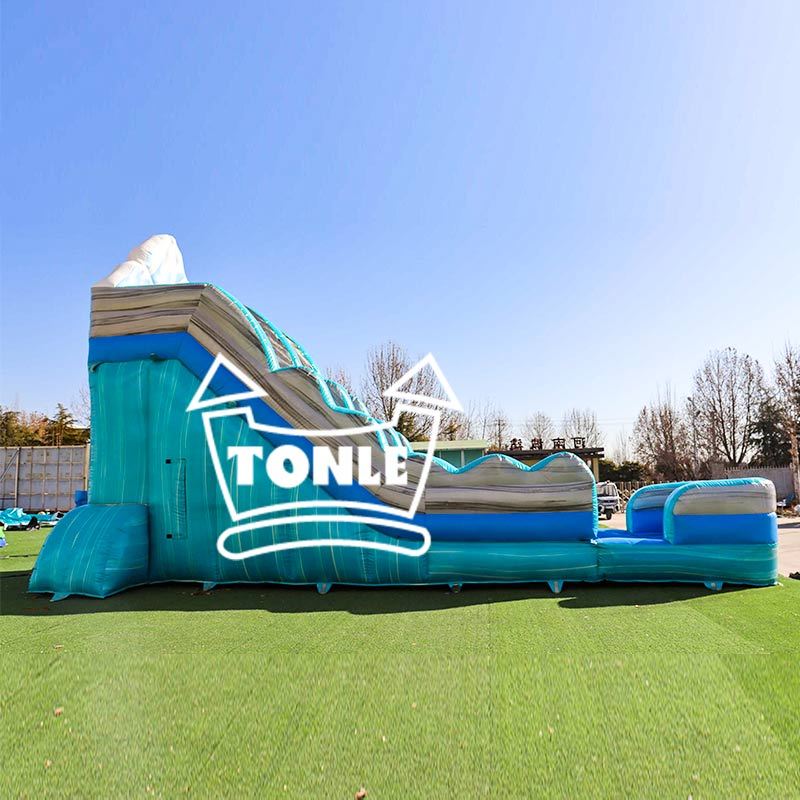 Commercial 18FT blue iceberg inflatable water slide