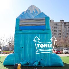 Commercial 18FT blue iceberg inflatable water slide