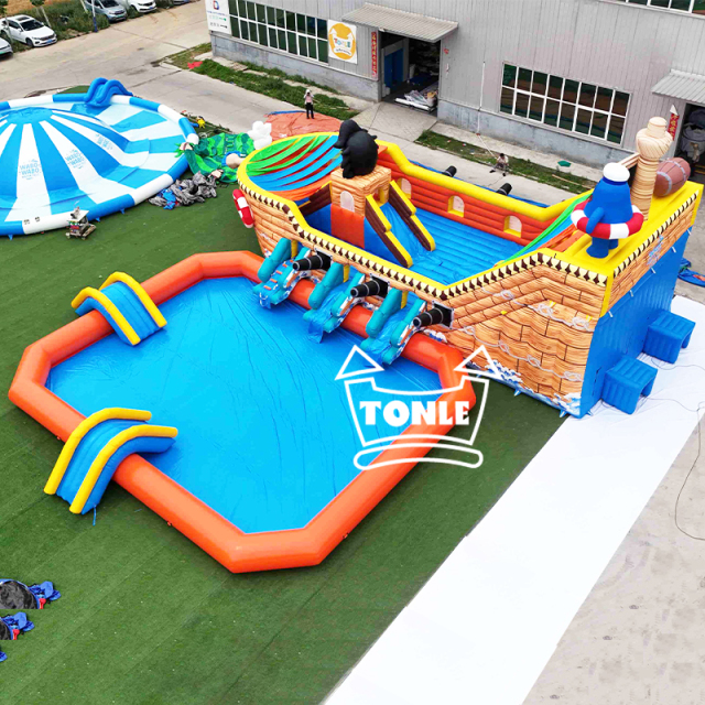 China Manufacturer Tonle Large Pirate Ship Land Water Park