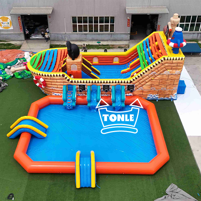 China Manufacturer Tonle Large Pirate Ship Land Water Park