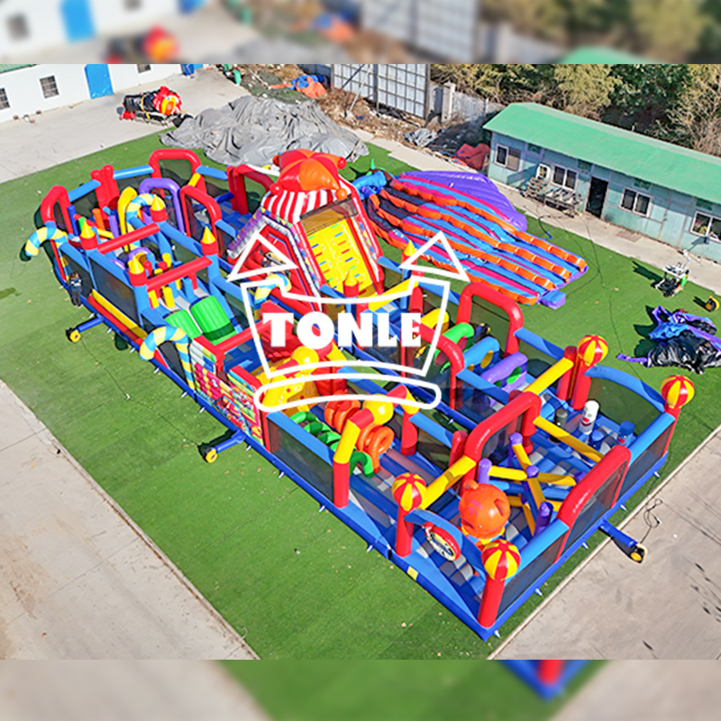 Commercial grade large inflatable obstacle course challenge race for sale