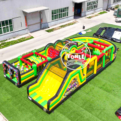 Thrilling and exciting inflatable obstacle course track