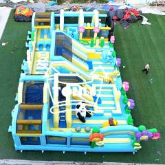 Inflatable jumping playground for zoos inflatable theme parks